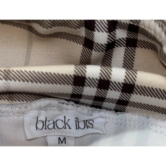 BLACK IBIS PLEATED CHECKERED SHORT SKORTS SKIRT WITH SHORTS Med - Picture 3 of 6